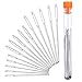 15 Pieces Large-Eye Blunt Needles eBoot Steel Knitting Needles Yarn Sewing Needles with Clear Bottle, 3 Sizes (5.2 cm, 6 cm and 7 cm)