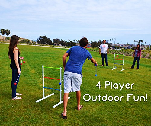 Buy GoSports Premium Ladder Toss Outdoor Game Set With 6 Bolo Balls Travel Carrying Case And Score Trackers Choose Between Standard And Giant Size Sets Online | Carrefour UAE