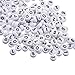 Souarts Pack of 500pcs Mixed Acrylic Plastic Numbers Letters Engraved Loose Beads(White Numbers)