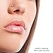 FreshTrends Cubic Zirconia Stud Nose Rings Twist - Nickel-Free 14K White Gold Nose Screw - 1.5mm, 2mm, 3mm 20 Gauge Nose Stud | Nose Ring Stud in 14K White Gold | 20G Nose Stud