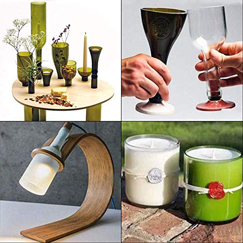 Glass Bottle Cutter,Round Bottle Cutting Machine, DIY Machine for Cutting Wine, Beer, Liquor, Whiskey, Alcohol, Champagne, Water or Soda Round Bottles & Mason Jars to Craft Glasses - Accessories Tool