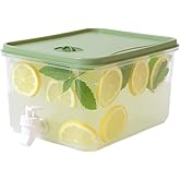 Drink Water Dispenser for Fridge - 1.19 Gallon Leak Proof Beverage Dispenser with Spigot - Juice Container for Parties Outdoor Camping