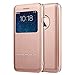 iPhone 6s Plus / 6 Plus Case, Benuo [Touch Series] [View Window] Folio Flip PU Leather Case [Magnetic Closure], Unique Case for iPhone 6 Plus / 6s Plus with Stand & Metal Sensor 5.5 inch (Rose Gold)