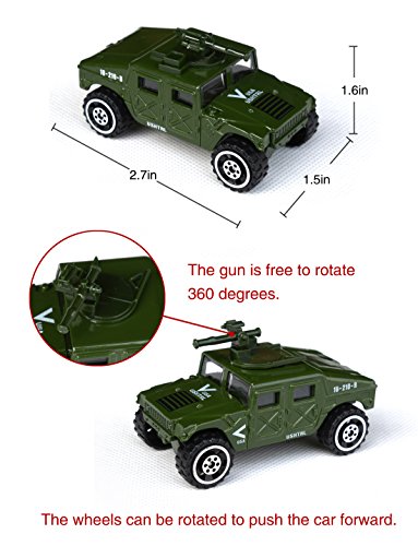 image for Tianmei 6 Cars in 1 Set Military styling 1:87 Alloy Diecast Vehicle Mo