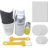 Seamax Professional Grade 2 Part Hypalon Marine Adhesive Kit (280g) with Grey Patch Material, Marine-Grade with Application Tools &ndash; Good for All Inflatable Boats, Rafts, Dinghies, Kayaks, SUPs