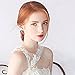 Miraculous Garden Women's Silver Gold Rose Gold Tone Plated Crystal Rhinestone Drop Earrings for Mother's Day (Rose gold tone plated red crystal)
