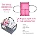 Luluna Pink & Gray Baby Gift Basket for Girls | Diaper Caddy Organizer for Newborn Girls | Great Gift Idea for New Mother