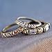 Inspirational Golden Swarovski Crystal Boho Harmony Stack Ring Bands - Set of 3 Stacking Rings