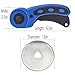 45mm Rotary Cutter Set for Sewing Fabric Leather Quilting Tools with 5 Replacement Pinking Rotary Blades