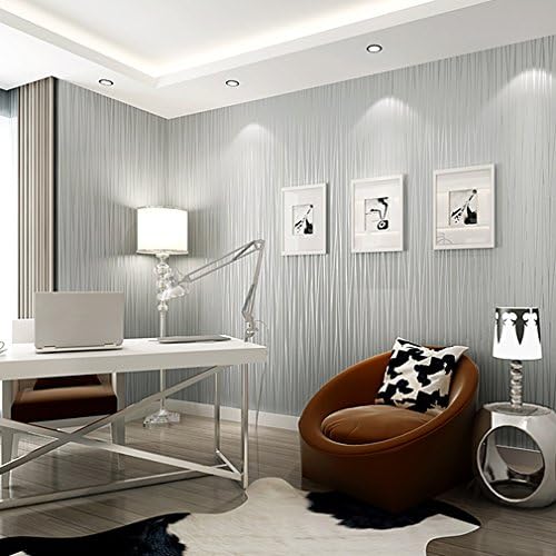 Trendy source 3d Textured Wallpaper for walls Background Damask wallpaper, Textured Non-Woven Wallpaper for wall murals for Livingroom, Bedroom Silver grey 21.6" x 393.7"