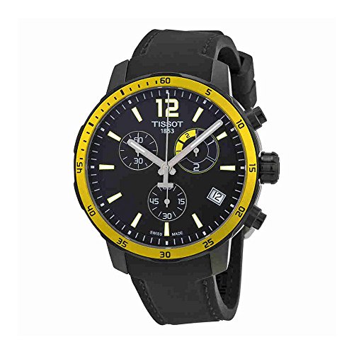Tissot Black Dial SS Silicone Chronograph Quartz Men's Watch T0954493705700