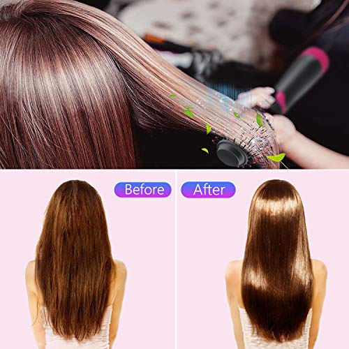 Hot Hair Dryer Brush Upgraded Detachable 3 IN 1 Interchargeable Negative Ions One-Step Hair Dryer and Volumizer for Straightening, Curling Dryer Style Reducing Frizz and Static Best gift