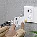 UL Listed Light Socket to Plug Screw-in Adapter w. Safety Seal Polarized 2 Prong to 3 Prong Outlet Adapter Grounding Plug Converter + Waterproof Outdoor Extension Cord Plug Cover (2 Sets)