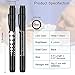 Opoway Pen Light Nurse Pen Light Medical Pen Lights with Pupil Gauge for Nurses Doctors Nursing Students 2pcs Black with Batteries(2 Replacement Warm Light Bulbs Included)