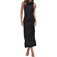 green halter wedding guest dress Olive Green Bow Back Halter Neck Dress