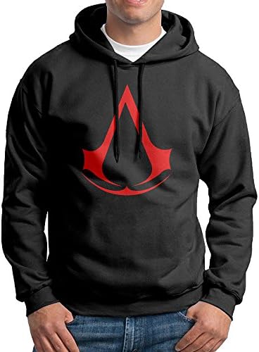 Mens Assassins Creed Red Logo Fashion Hoodie Sweatshirt