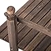 BestMassage Garden Wooden Bridge Outdoor Patio Pond Arch Walkway Path Structure Stained Finish Decorative 5