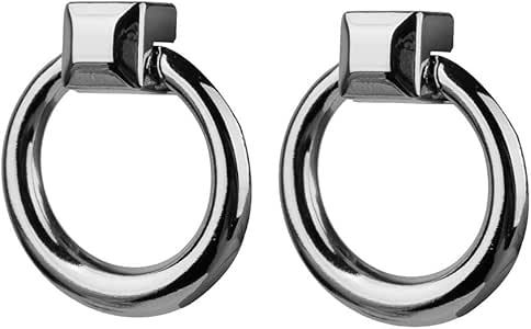 2 Unids Tiradores De Anillo Manijas De Metal Aparador Tiradores