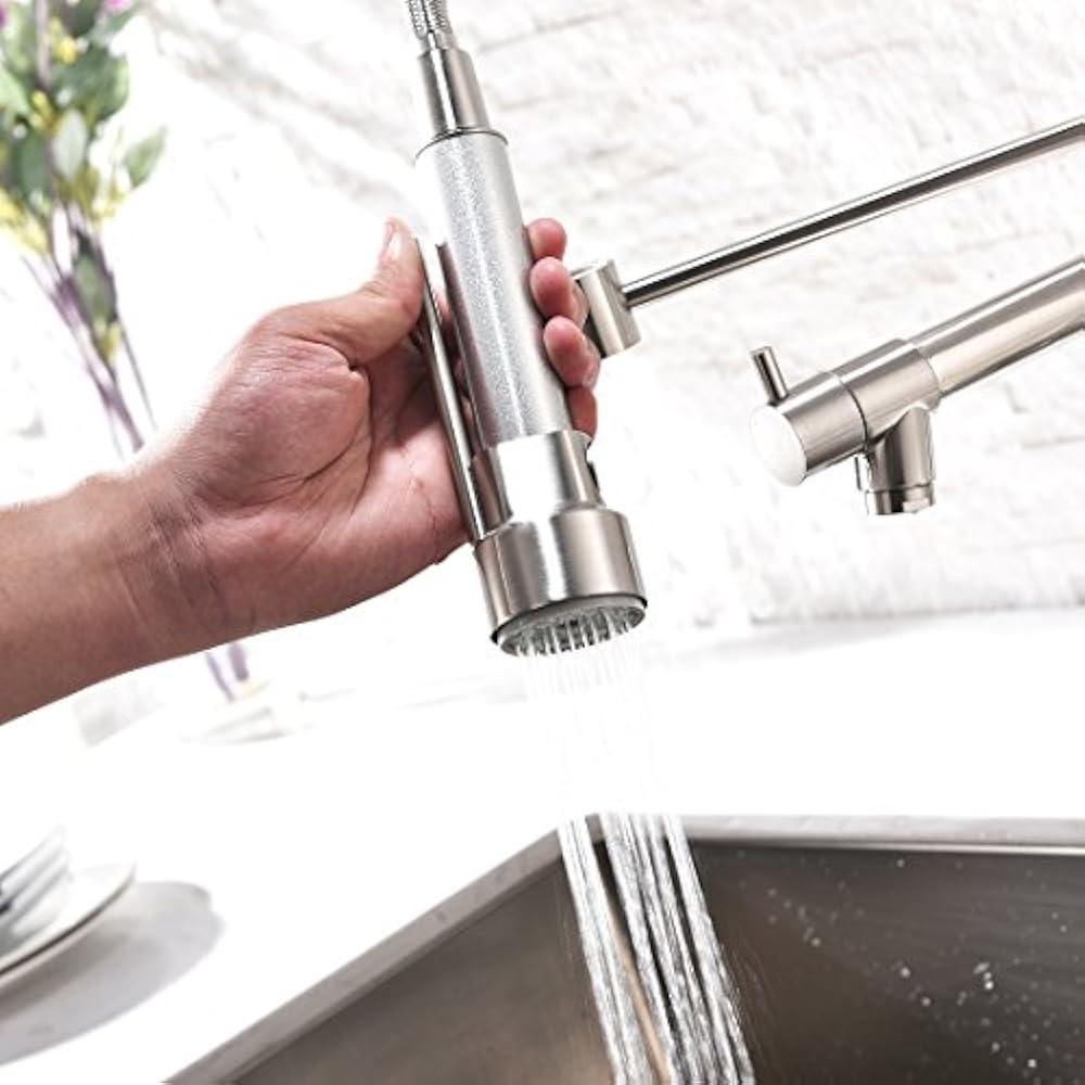 Aimadi Contemporary Kitchen Sink Faucet, Single Handle Stainless Steel