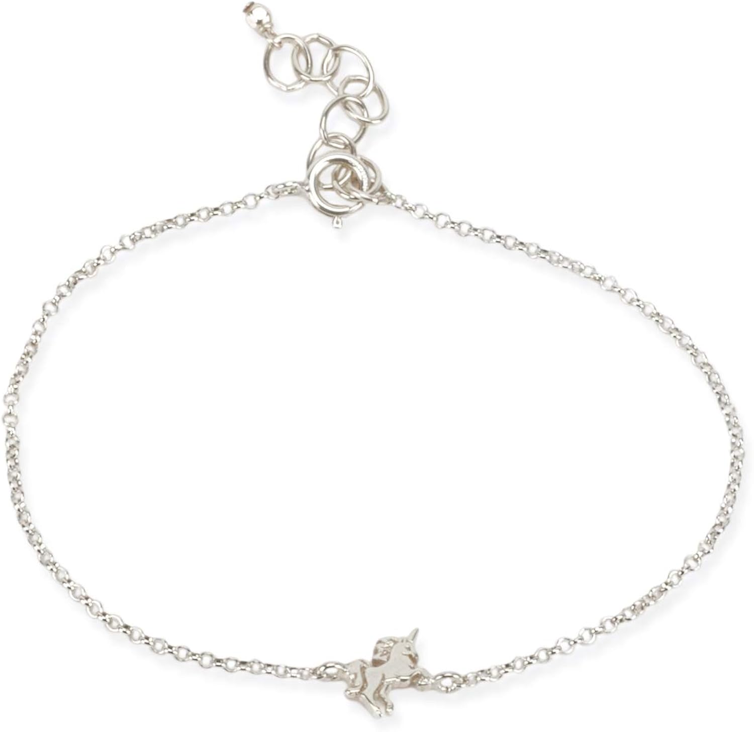 Dogeared Women's The Lucky Charm Bracelet, Unicorn Charm On Chain