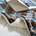 MERRYLIFE Plaid Sherpa Throw Blanket for Couch | Ultra-Plush Decorative Soft Colorful | Plush Travel Chair Blanket Throws(60