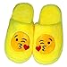 Imymax Unisex Emoji Cute Cartoon Slippers Warm Cozy Soft Stuffed Household Indoor Slippers (Label Size 38-39 = US7 - US8, Throw Kiss)
