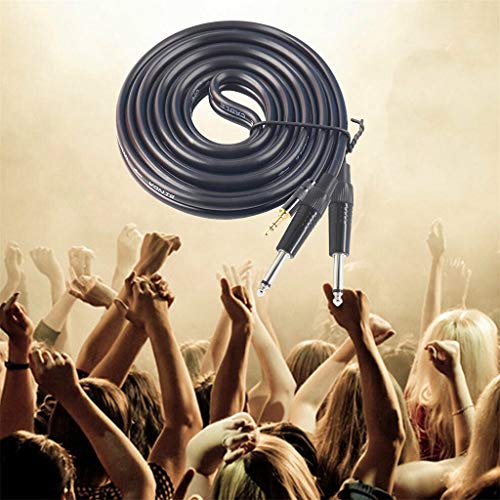 Aobiny Cables,Male 3.5mm1/8 to 6.35mm 1/4 Male TRS Stereo Audio AUX Cable PC for iPod 3/5 (A)
