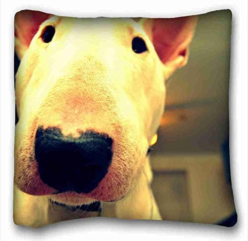Custom Characteristic ( Dogs Bull Terrier ) Pillow Cushion Case Cover One Sides Printed 16x16 Inches suitable for X-Long Twin-bed