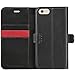 iPhone 6s Case, TUCCH® Wallet Leather Case for iPhone 6s / iPhone 6 (4.7 inch), Leather Wallet Cover Folio Book Cases with Kickstand, Business Card Slots, Cash Clip, Magnet Closure, Black with Red