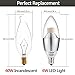 LOHAS Candelabra LED Bulb, Dimmable 6Watt(60 Watt Equivalent) LED Light Bulbs, Candelabra Base E12 Bulb, Soft White 3000K, 550 Lumens Chandelier Lighting, Torpedo Shape Bulbs for Home Bulbs-Pack of 3