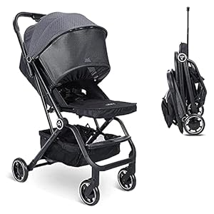 Wheelive Lightweight Baby Stroller, One Hand Easy Fold Compact Travel Stroller with Cup Holder & Oversize Basket, Sleep…