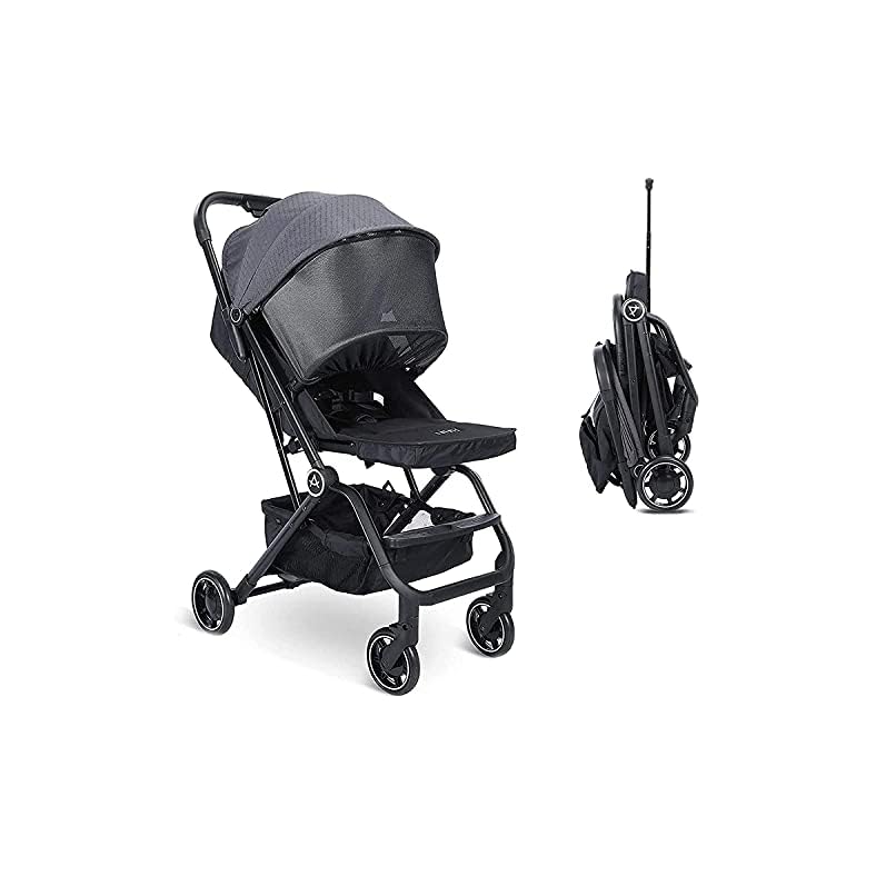Wheelive Lightweight Baby Stroller, One Hand Easy Fold Compact Travel Stroller with Cup Holder & Oversize Basket, Sleep…