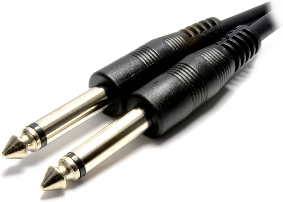 6,35 mm Mono Stecker Zum 6,35 mm Mono Stecker Gitarren Kabel 1 m [1