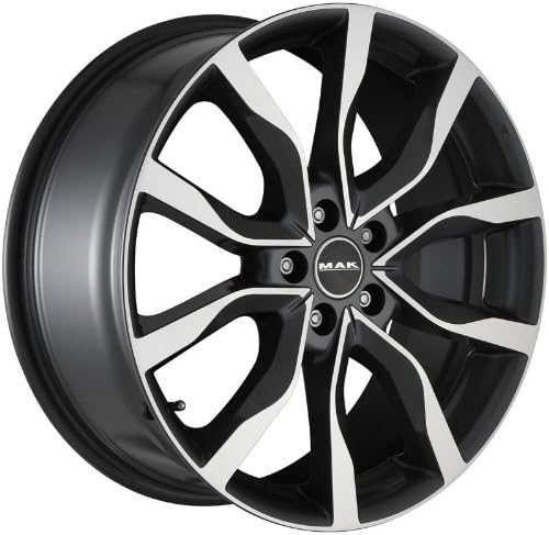 MAK HIGHLANDS Black Machined Face 8x18 ET45 5x108 Hub Bore 63.4 Alloy Rims