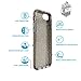 Speck Products Presidio Clear + Glitter Cell Phone Case for iPhone 7, iPhone 6/6S - Gold Glitter/Onyx Black Clear