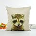 Ninasill Cute Colorful Animal Pillow Case 45cm45cm/1818 Pillow Case (beige 3)