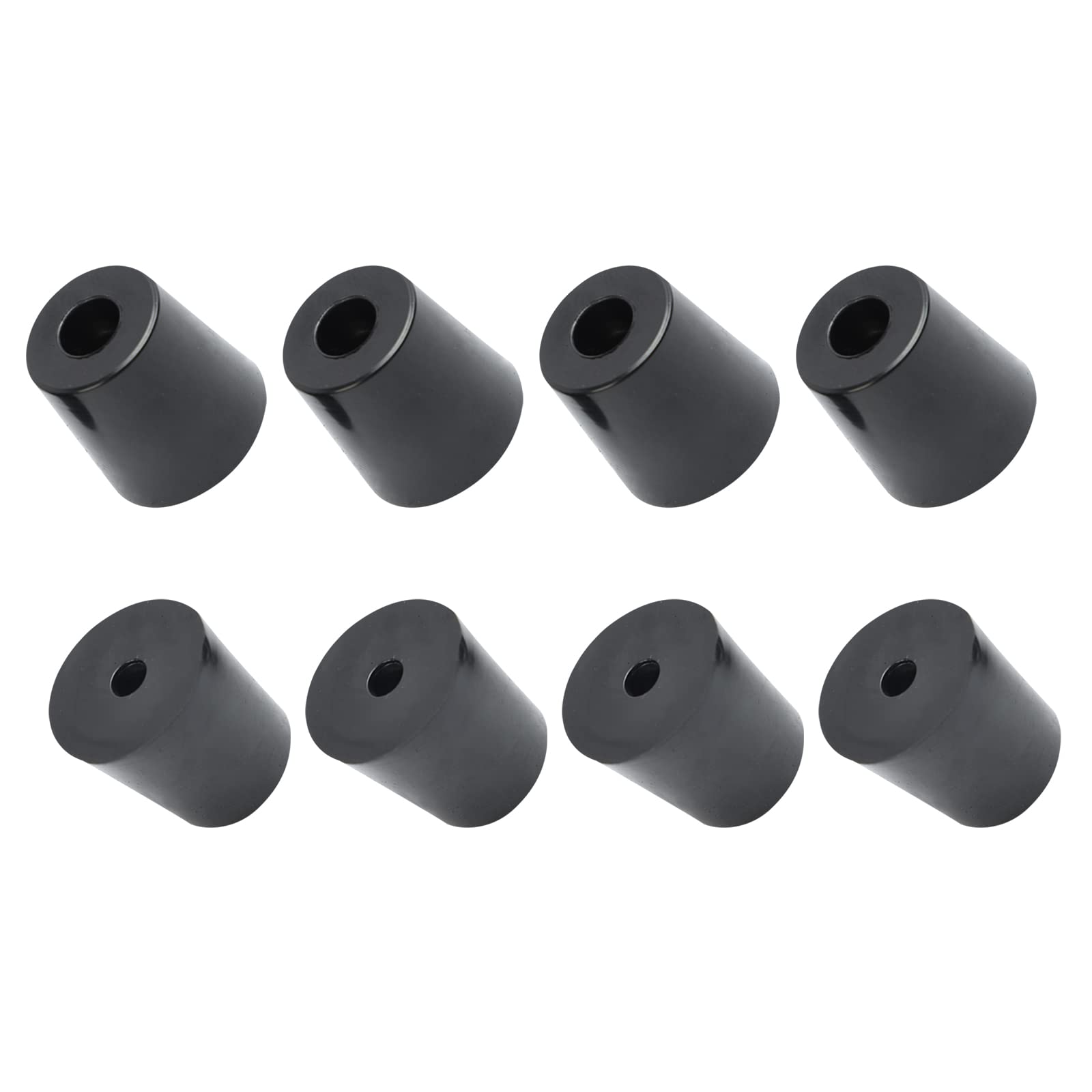 METALLIXITY Rubber Bumper Feet (32x32mm/1.26"x1.26") 8Pcs, Round Leg Pads Floor Protectors with Metal Washer - for Home Tables Chairs Cutting Board, Black