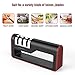 Kitchen Knife Sharpener, 3-Stage Knife Sharpening Tool Helps Repair, Restore and Polish Blades - Reveal a Razor-sharp Blade, (Cut-Resistant Glove Included)