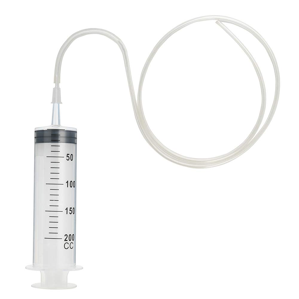 200ml Syringe with 47in Plastic Tubing Hose, Large Plastic