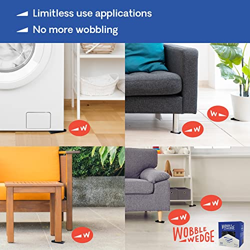 Wobble Wedges Rigid Plastic Shims, 30 Pack MADE IN USA Multi