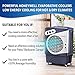 Honeywell CO60PM 2471 CFM Indoor/Outdoor Evaporative Air Cooler (Swamp Cooler) with Mechanical Controls in Gray/White