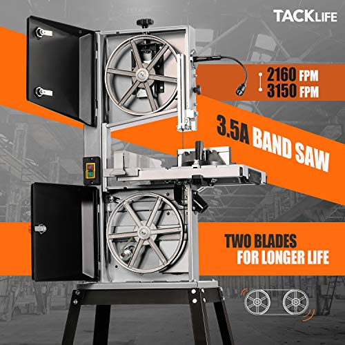 TACKLIFE Bandsaw, 3.5A 10" Two speed（2160/3150FPM）Deluxe Bandsaw with