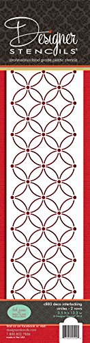 Deco Interlocking Circles - 2 Rows Cake Stencil by Designer Stencils
