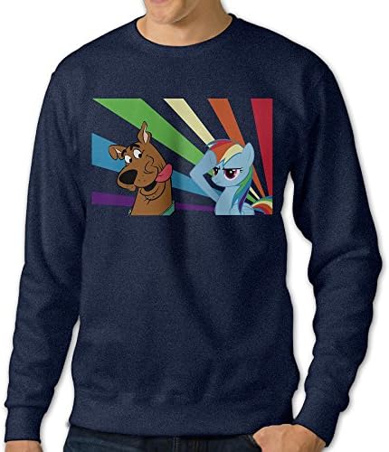 Umison Scoob Pony Men's Crewneck Long Sleeve Pullover Navy S