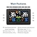 Wireless Weather Station, Houzetek S657 Indoor Outdoor Thermometer Color Home Alarm Clock with Temperature and Humidity Monitor, Large Display Digital Tabletop Hygrometer Outdoor Sensor, USB Port