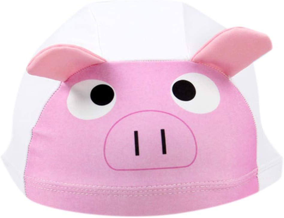 WaiiMak Kids Swimming Hat, Childrens Cute Cartoon Critter Cap Silicone Swim Hat