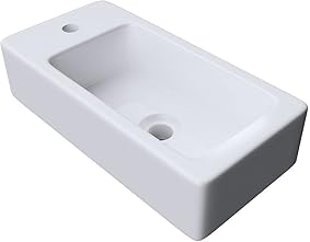 durovin pequeño Mini Lavado a Mano Lavabo para Colgar de Pared un Agujero Grifo fácil de Limpiar 