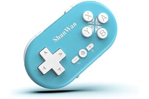 ShanWan Bluetooth Gamepad Keychain Sized Mini Controller for Switch, Windows, Android, iOS & PS4（Kabrilan）