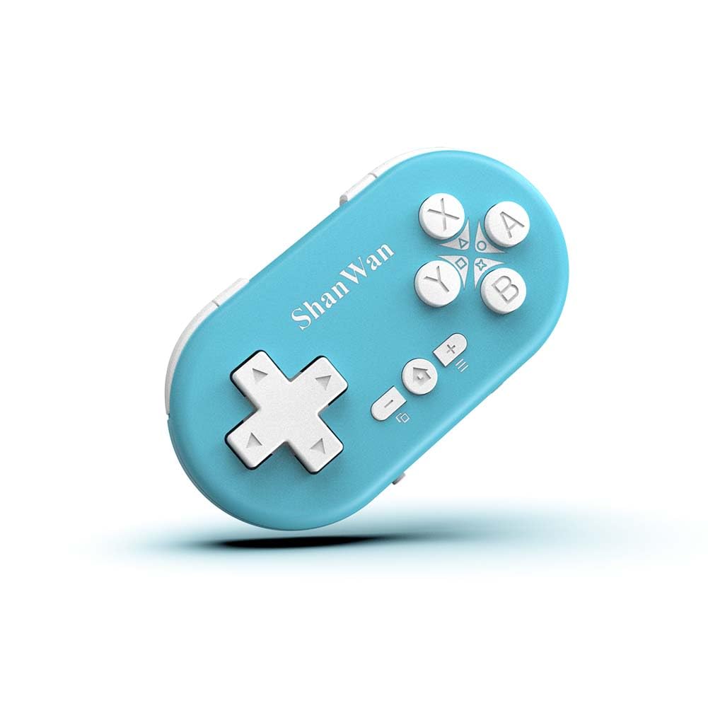 ShanWan Bluetooth Gamepad Keychain Sized Mini Controller for Switch, Windows, Android, iOS & PS4（Kabrilan）