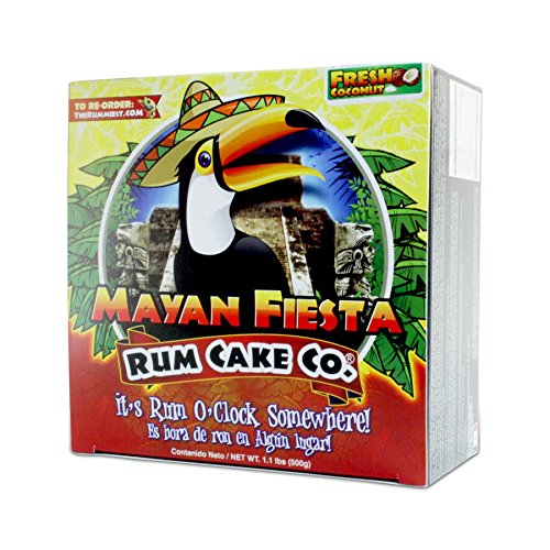 Mayan Fiesta Rum cake, 4 ounce (Fresh Coconut) Grocery